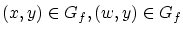 $(x,y)\in G_{f},(w,y)\in G_{f}$