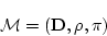 \begin{displaymath}
{\cal M}=({\bf D},\rho,\pi)
\end{displaymath}
