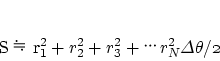 \begin{displaymath}
% latex2html id marker 356S{r_1^2+r_2^2+r_3^2+r_N^2}\mit\Delta\theta/2
\end{displaymath}